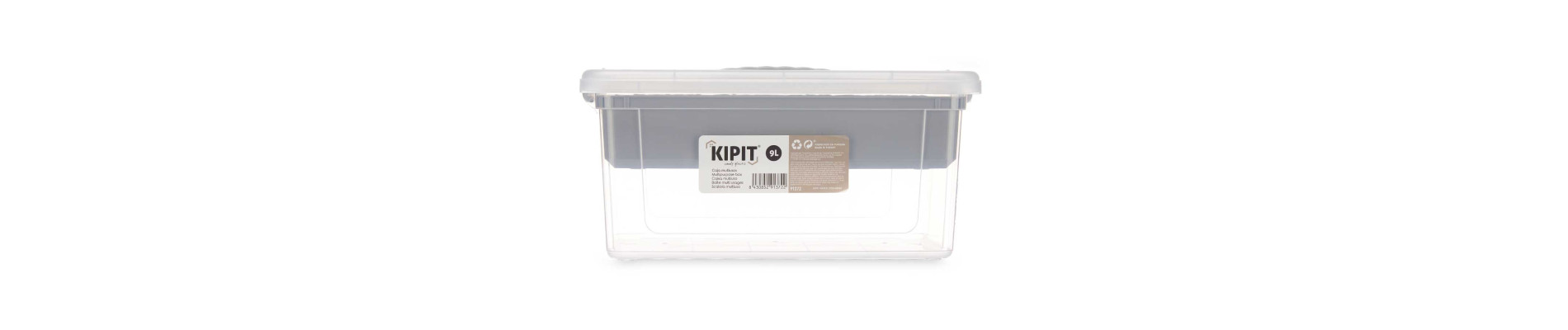 ORGANIZADOR PLASTICO 9 L BANDEJA GRIS
