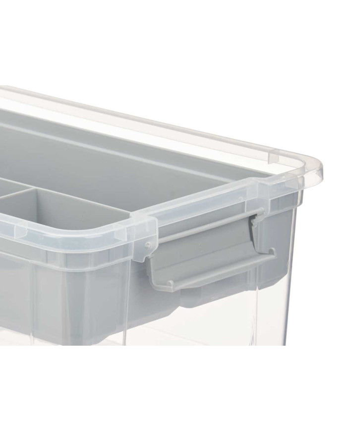ORGANIZADOR PLASTICO 9 L BANDEJA GRIS