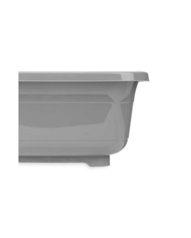 BARREÑO CUADRADO 11 L GRIS TAPON FREGADERO