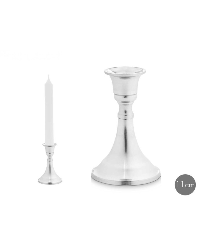 CANDELABRO PEQUEÑO PLATEADO 12CM