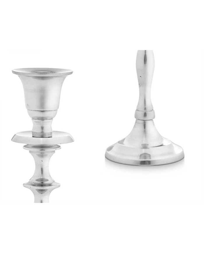 CANDELABRO MEDIANO PLATEADO 20CM
