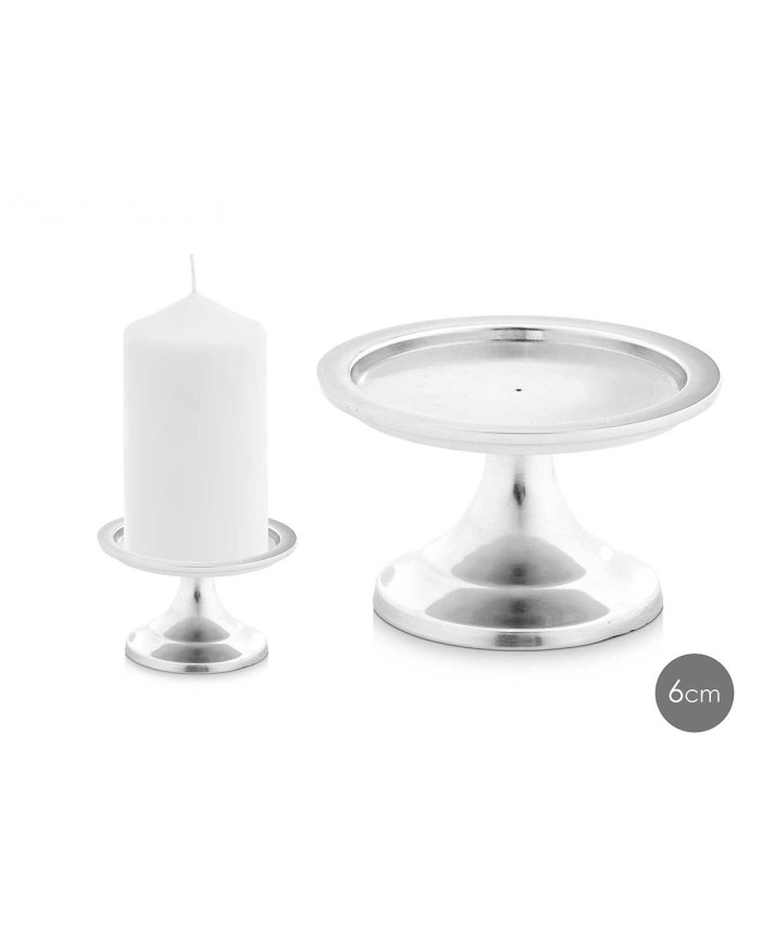 CANDELABRO PEANA PEQ PLATEADO 6CM