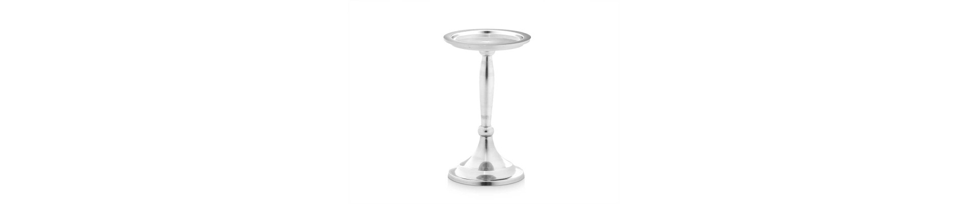 CANDELABRO PEANA GRD PLATEADO 17CM