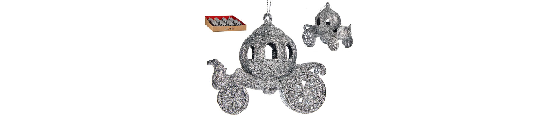ADORNO ARBOL NAVIDAD CARROZA CALABAZA CHAMPAGNE