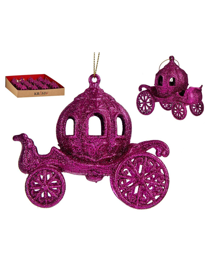 ADORNO ARBOL NAVIDAD CARROZA CALABAZA FUCSIA