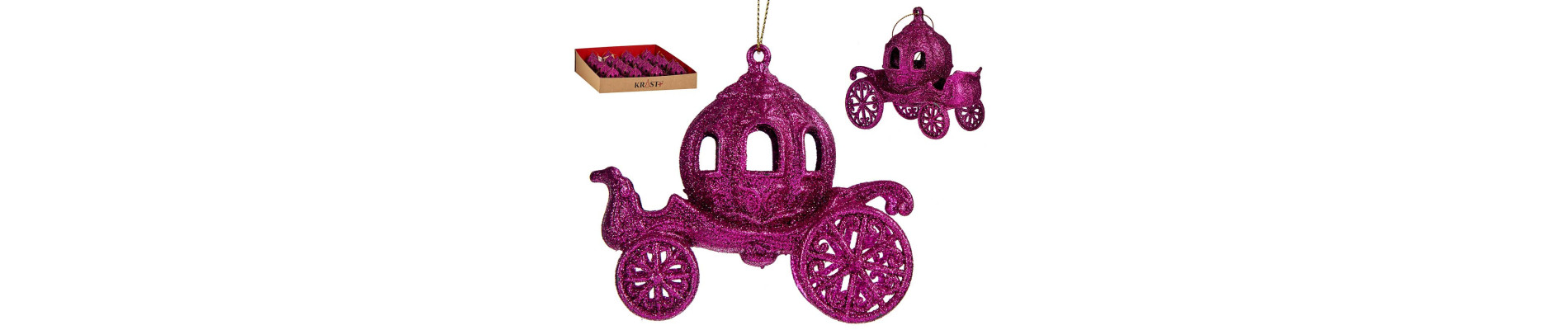 ADORNO ARBOL NAVIDAD CARROZA CALABAZA FUCSIA