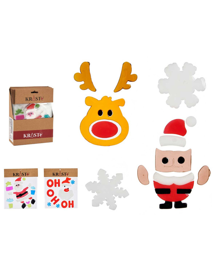 PEGATINA GEL PAPA NOEL 20X20CM