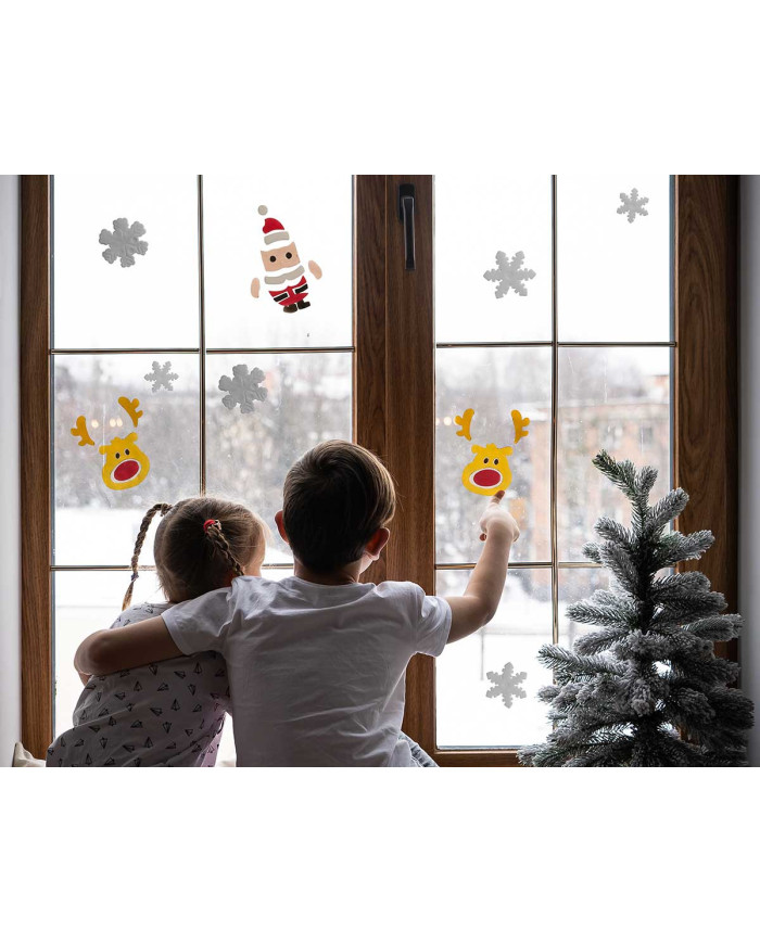 PEGATINA GEL PAPA NOEL 20X20CM