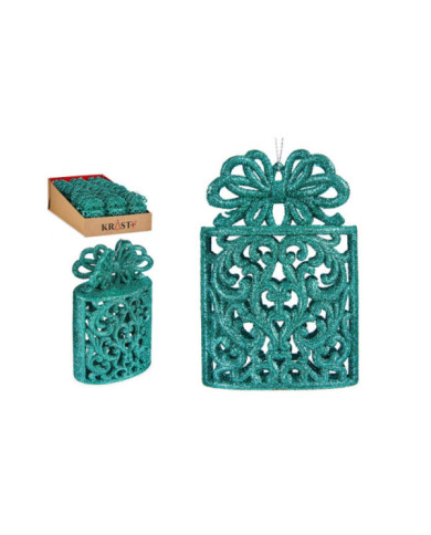 ADORNO ARBOL NAVIDAD CAJA REGALO VERDE MENTA