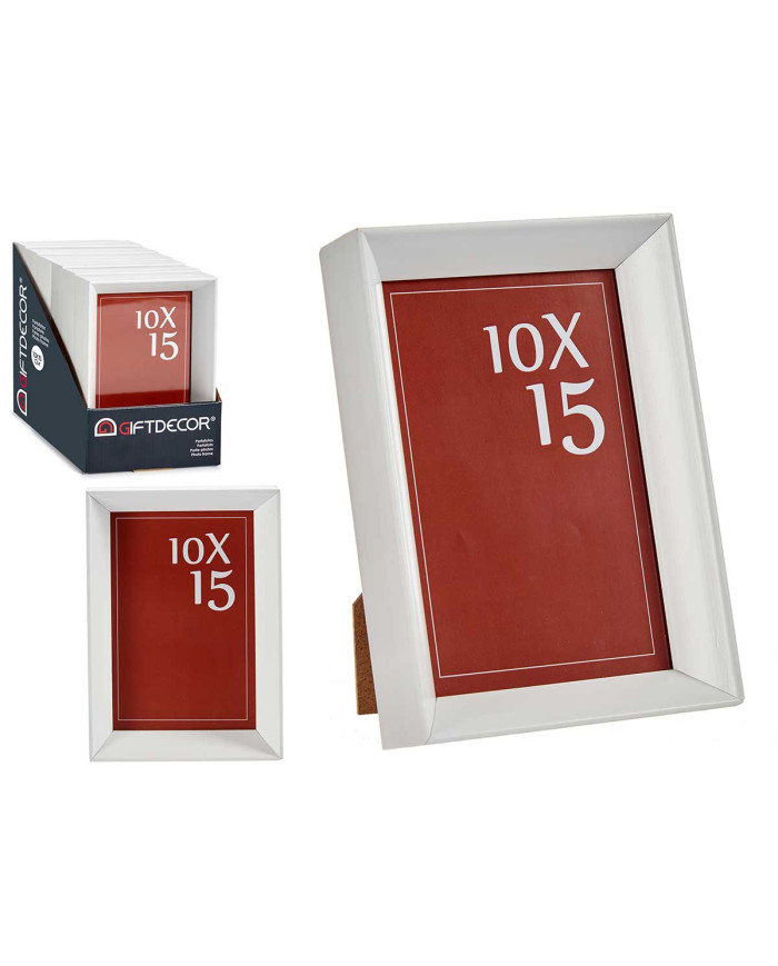PORTAFOTO PLASTICO MOLDURA BLANCO 10X15CM