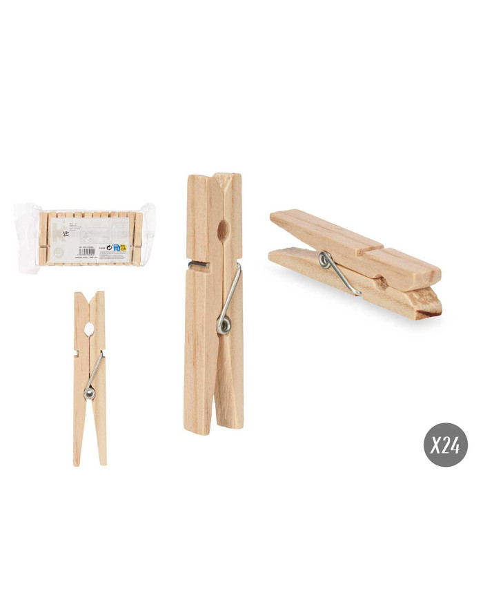SET 24 PINZAS MADERA PEQUEÑAS