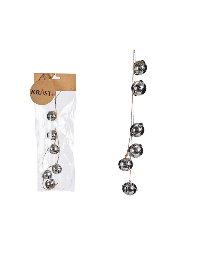 TIRA CASCABEL PLATA BRILLANTE NAVIDAD 3CM