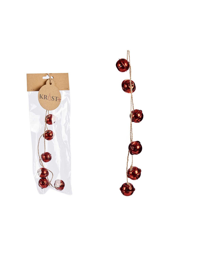 TIRA CASCABEL ROJO BRILLANTE NAVIDAD 3CM