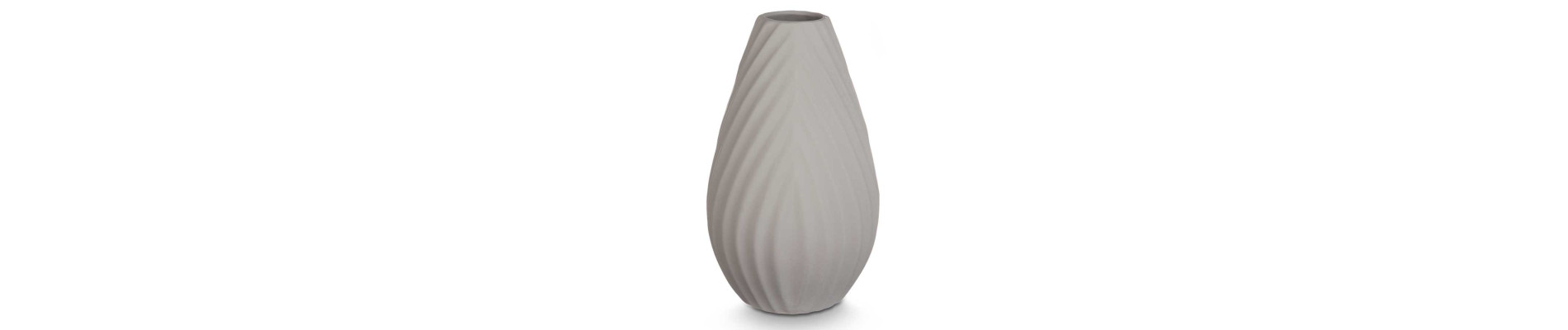 JARRON CERAMICA RAYA DIAGONAL 41CM GRIS