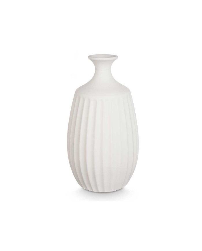 JARRON CERAMICA CUELLO ESTRECHO 39CM BLANCO