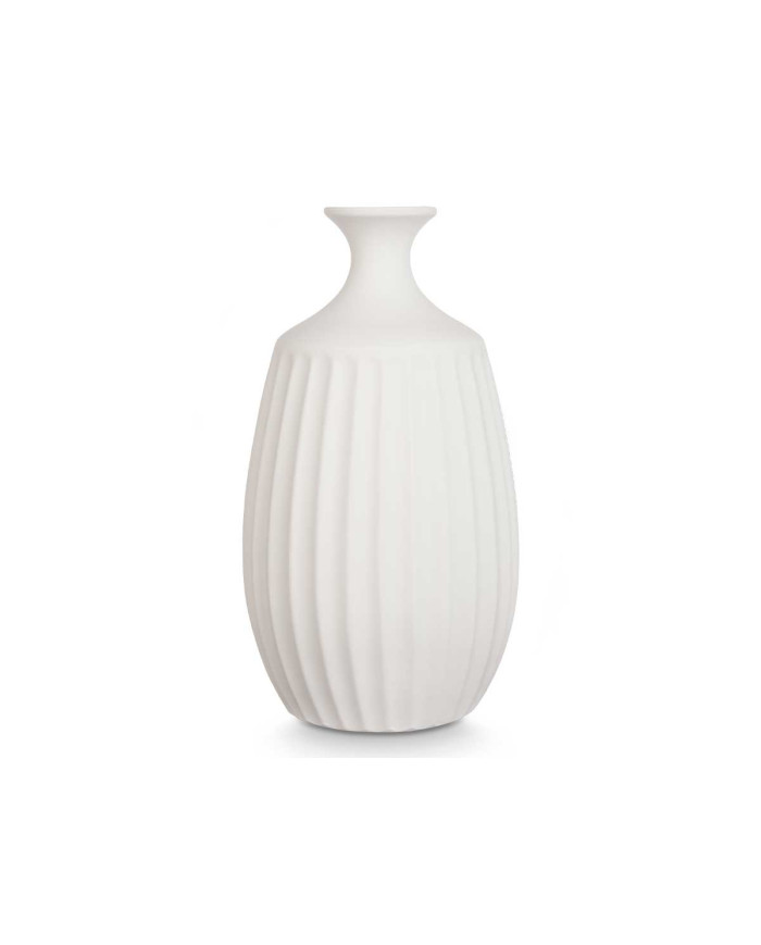 JARRON CERAMICA CUELLO ESTRECHO 39CM BLANCO