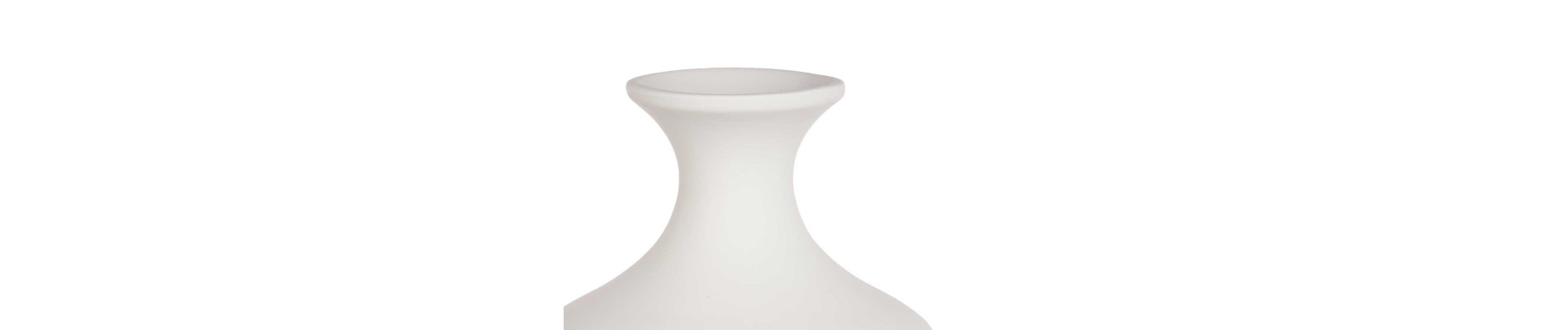 JARRON CERAMICA CUELLO ESTRECHO 39CM BLANCO