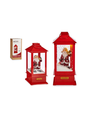 FAROL NIEVE PVC ROJO SENSOR LED MUSICA SANTA