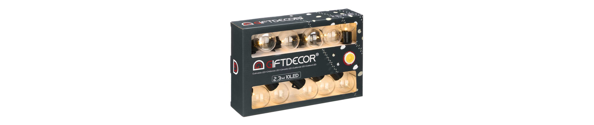 TIRA LED 10 BOLA MULTICOLOR CON CAJA EXTERIOR