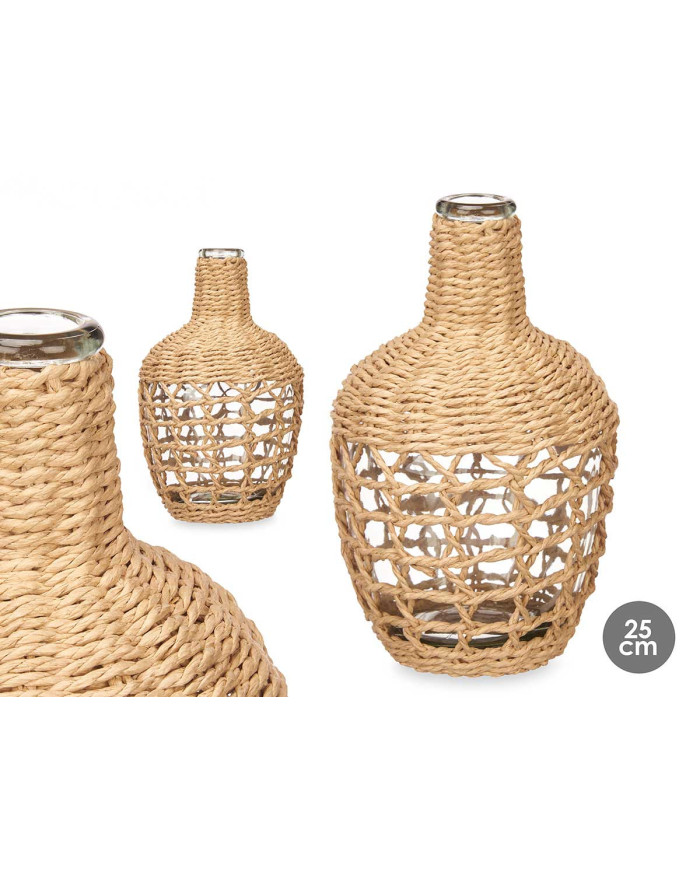 BOTELLA CRISTAL 25CM ESPARTO