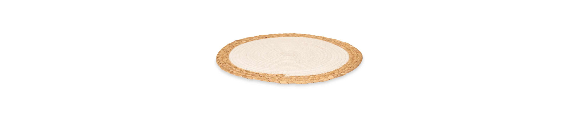 SALVAMANTEL ESPARTO ESPIRAL TELA BLANCO 35CM