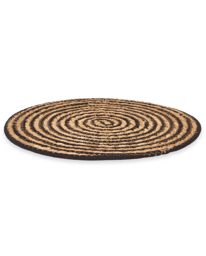 SALVAMANTEL ESPARTO CENTRO TELA NEGRO 35CM