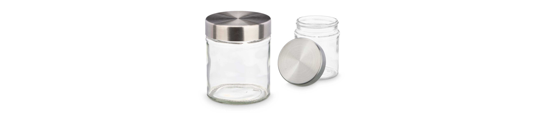 TARRO CRISTAL REDONDO TAPA ACERO 300ML