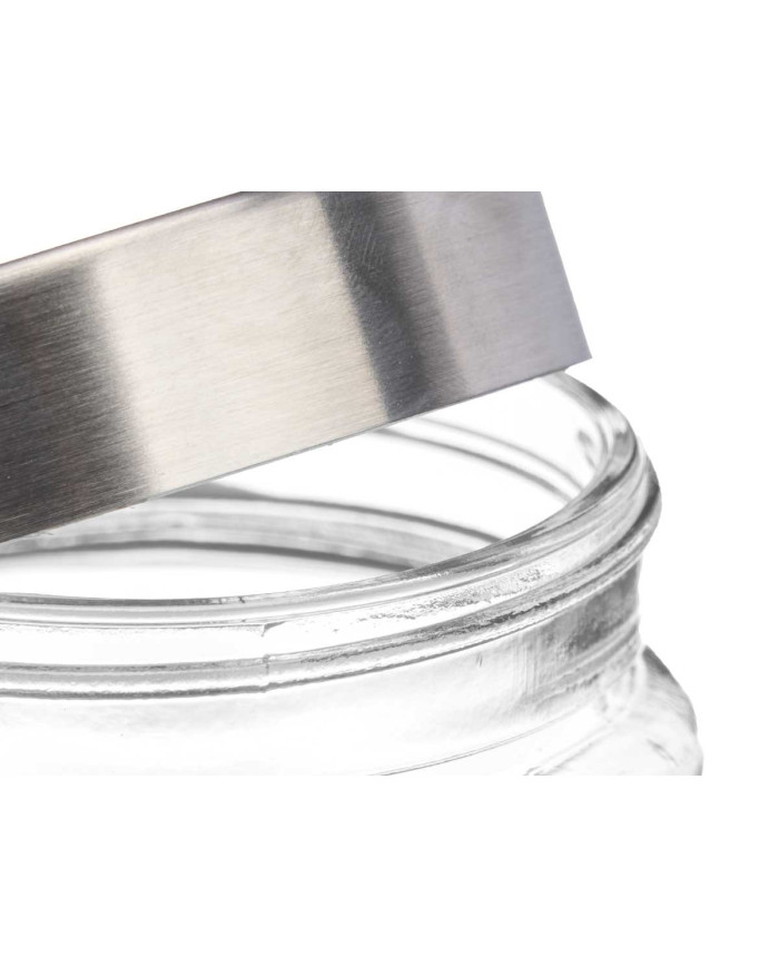 TARRO CRISTAL REDONDO TAPA ACERO 300ML