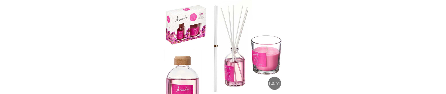SET MIKADO 100ML VELA 30H ORQUIDEA