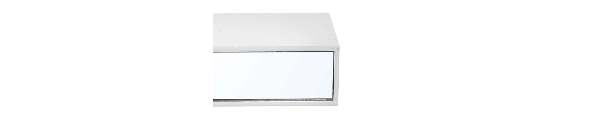 DOS ESTANTES ESPEJO 30CM BLANCO