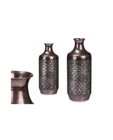 JARRON RELIEVE PLATA ENVEJECIDO