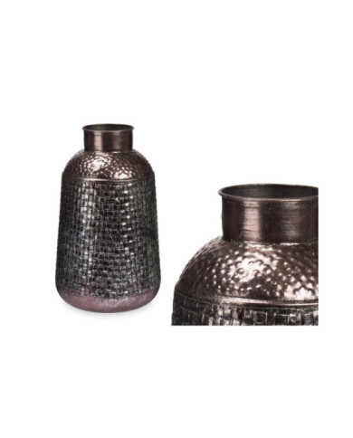 JARRON RELIEVE ANCHO PLATA ENVEJECIDO