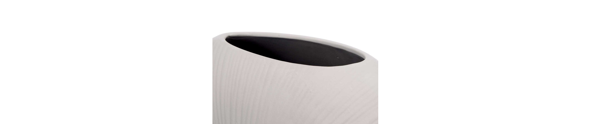 JARRON CERAMICA CIRCULAR 40CM GRIS