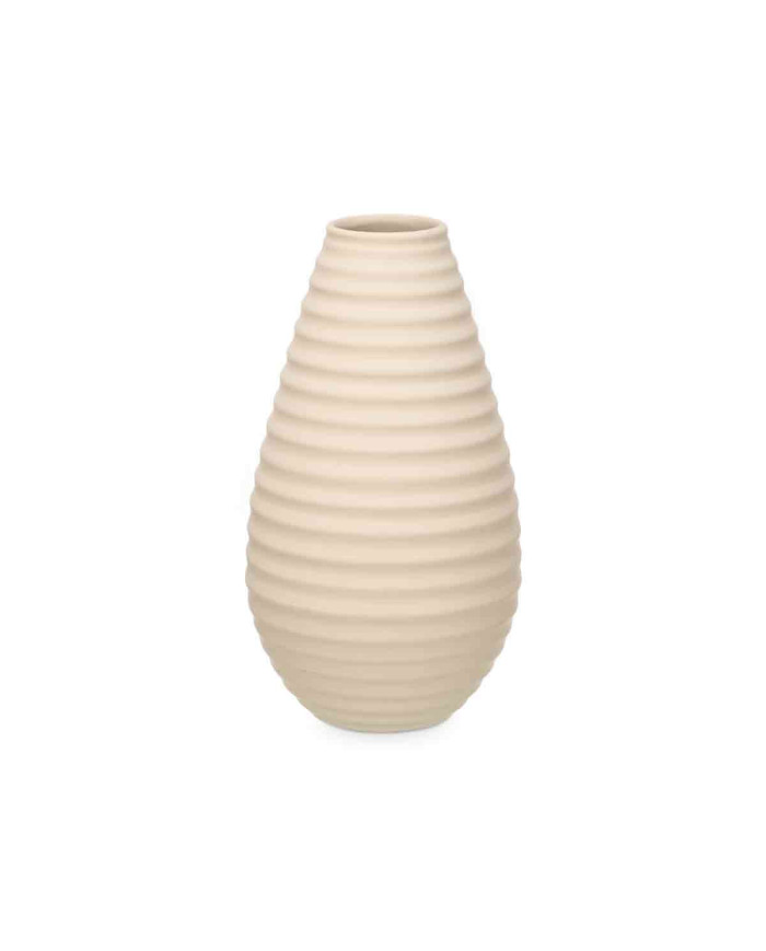JARRON CERAMICA RAYA HORIZONTAL 44CM BEIGE