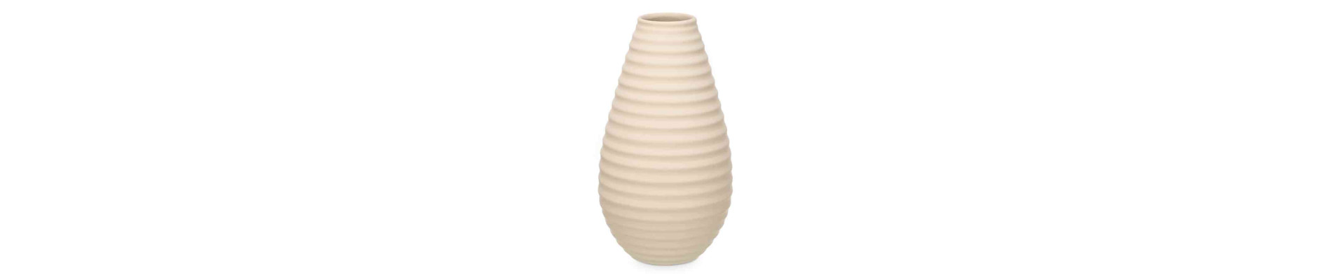 JARRON CERAMICA RAYA HORIZONTAL 44CM BEIGE