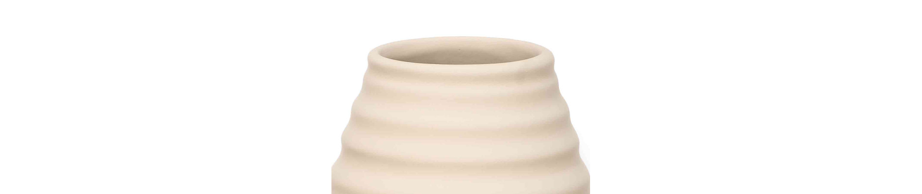JARRON CERAMICA RAYA HORIZONTAL 44CM BEIGE