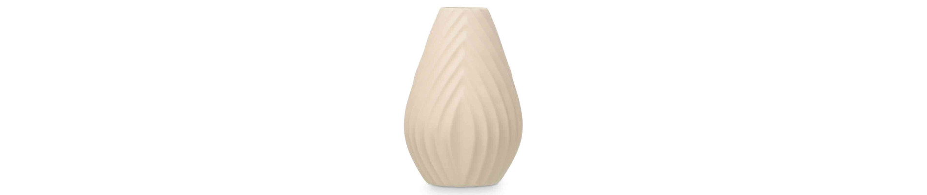 JARRON CERAMICA RAYA DIAGONAL 31CM BEIGE