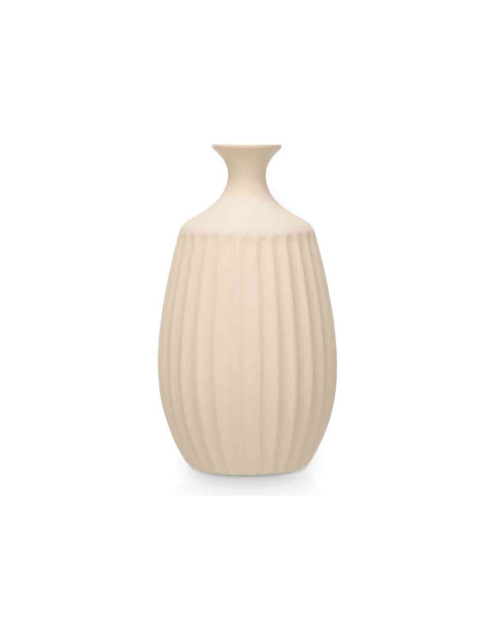 JARRON CERAMICA CUELLO ESTRECHO 39CM BEIGE