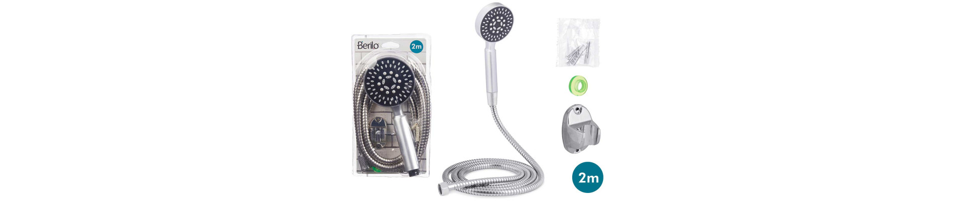 TELEFONO DUCHA MANGUERA 2 M REG BASE GRIS
