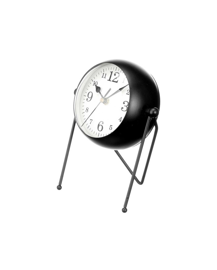 RELOJ FORJA ESFERA OVALADA ESPEJO NEGRO 21CM