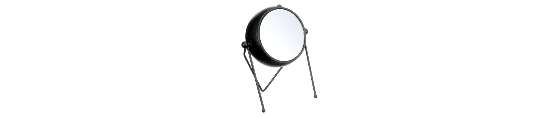 RELOJ FORJA ESFERA OVALADA ESPEJO NEGRO 21CM