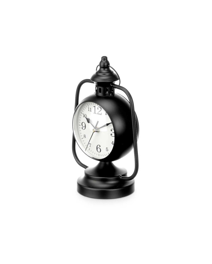 RELOJ FORJA ESFERA OVALADA NEGRO 25CM