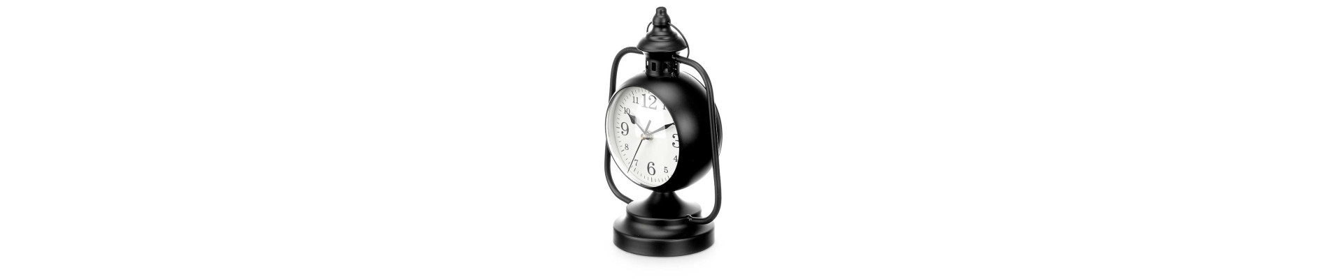 RELOJ FORJA ESFERA OVALADA NEGRO 25CM