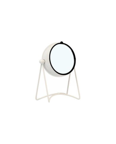 RELOJ FORJA ESFERA OVALADA ESPEJO BLANCO 20CM