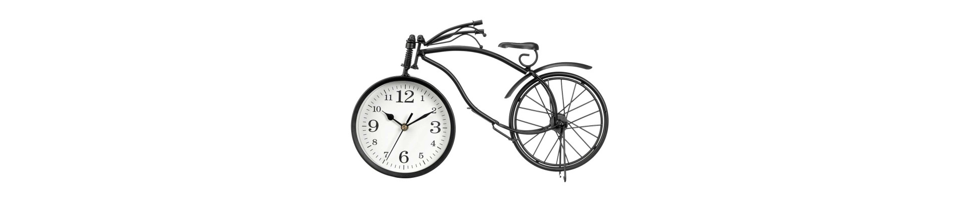 RELOJ FORJA BICICLETA NEGRO 22CM
