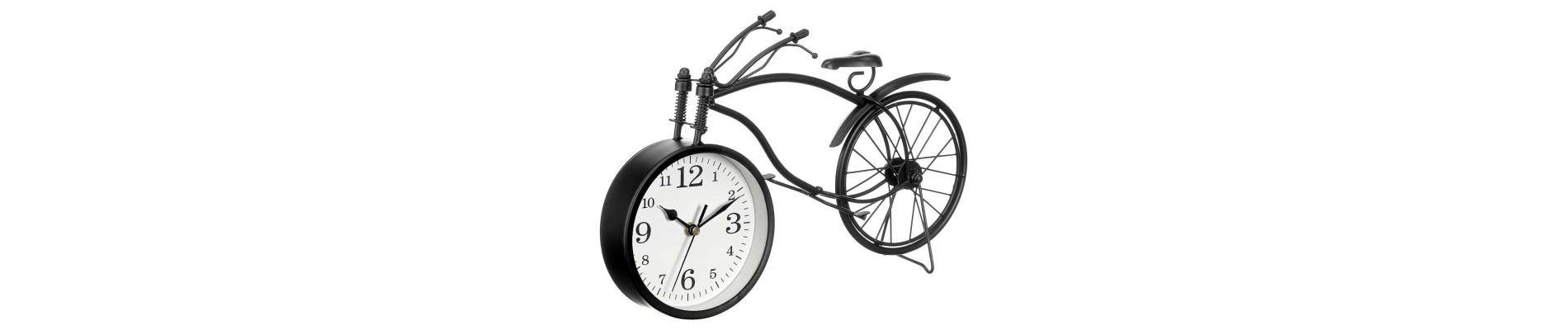 RELOJ FORJA BICICLETA NEGRO 22CM