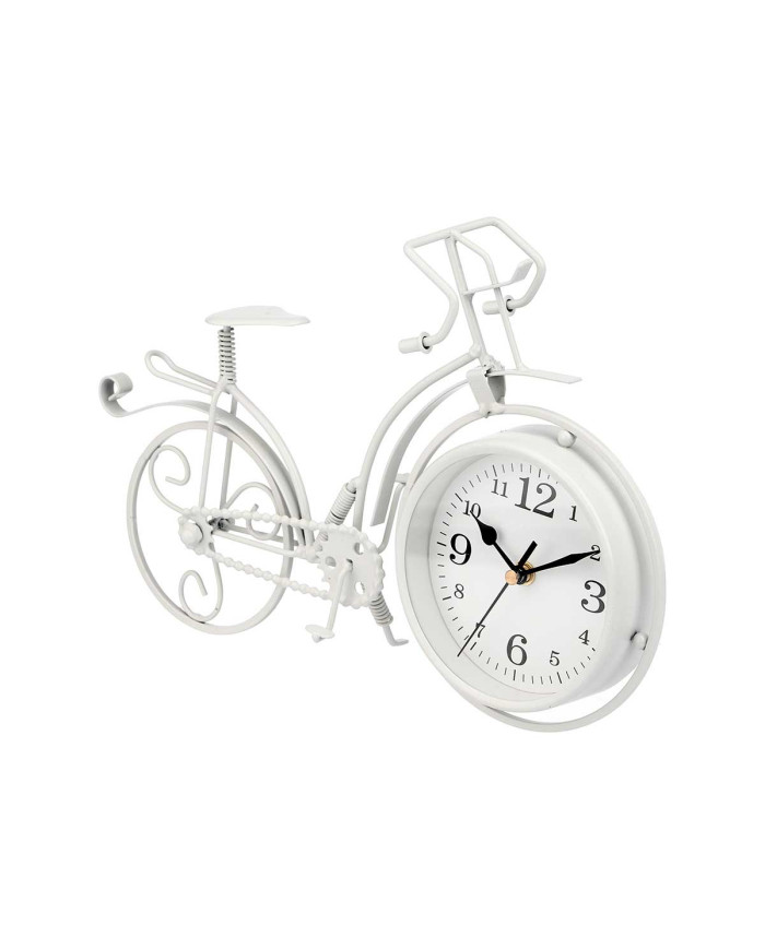 RELOJ FORJA BICICLETA BLANCO 22,5CM