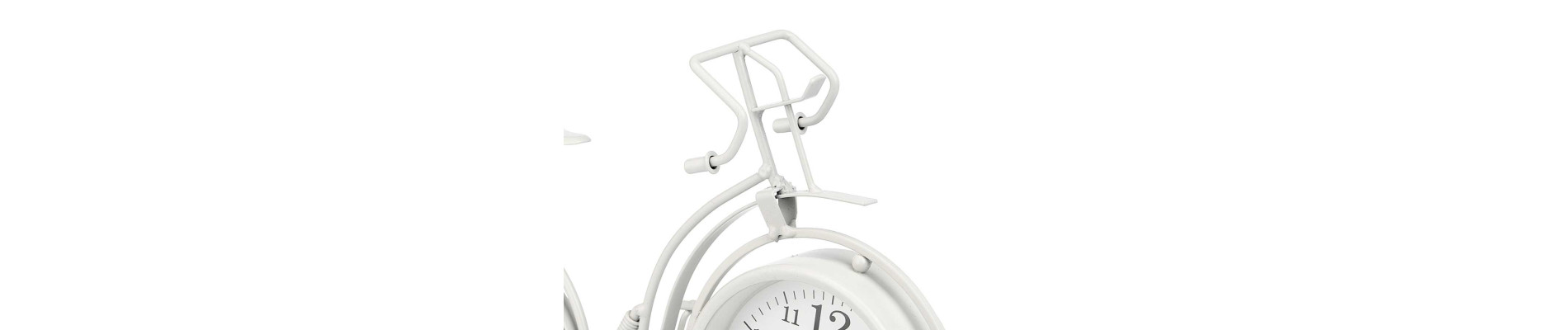 RELOJ FORJA BICICLETA BLANCO 22,5CM