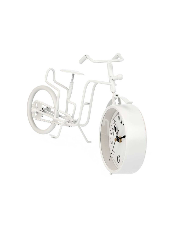 RELOJ FORJA BICICLETA BLANCO 21CM