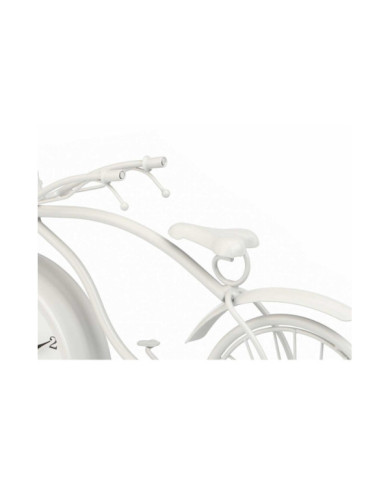 RELOJ FORJA BICICLETA BLANCO 22CM